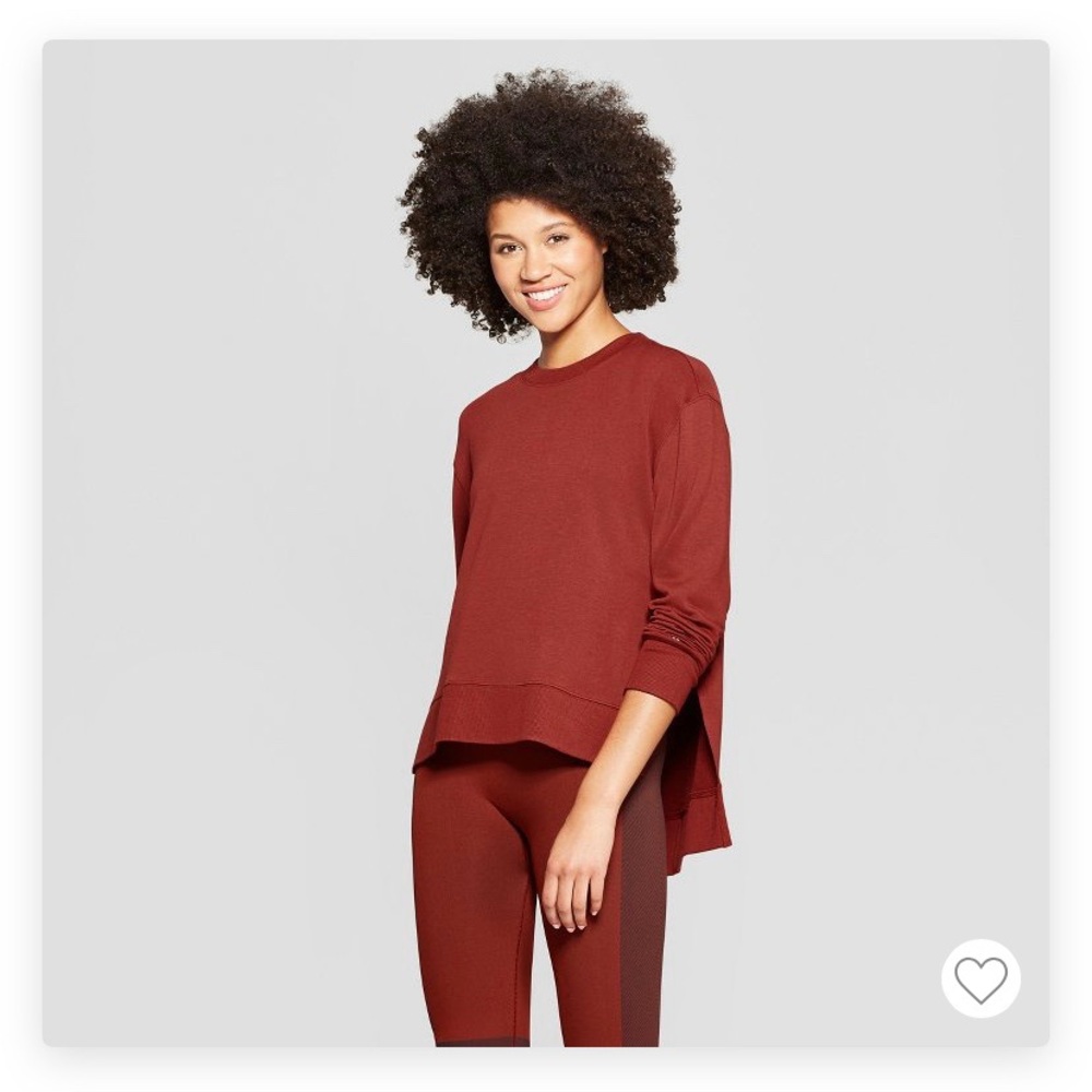 JoyLab sweatshirt with high low slit sides